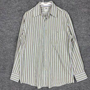 Lacoste Button Down Shirt Mens‎ 42 Long Sleeve Plaid Alligator  Stripe